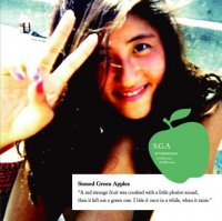 Stoned Green Apples "A red strange fruit was crushed with a little plosive sound, then it left me a green one. I bite it once in a while, when it rains."